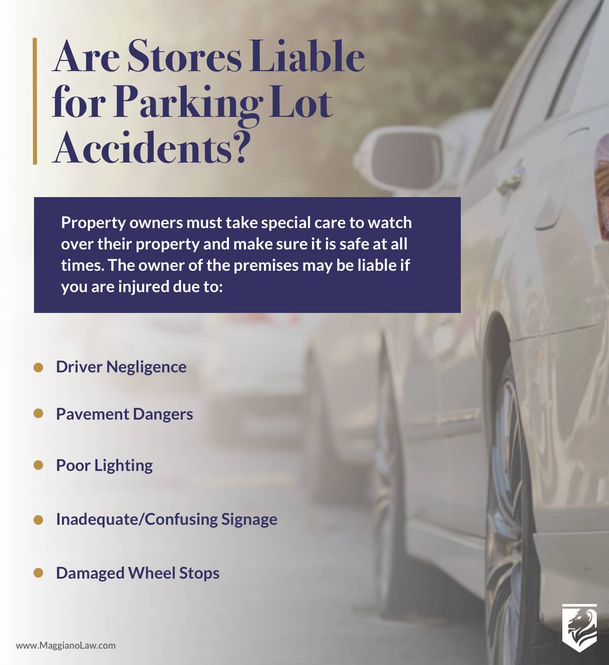 Are Stores Liable for Parking Lot Accidents? | Maggiano, DiGirolamo and Lizzi