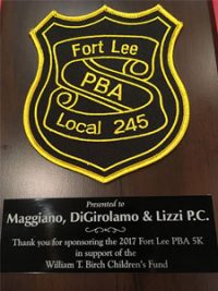 Fort Lee PBA Local 245 Honors Firm’s Charitable Work | Maggiano