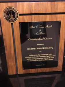 2013 Alfred C. Clapp Award from the NJICLE