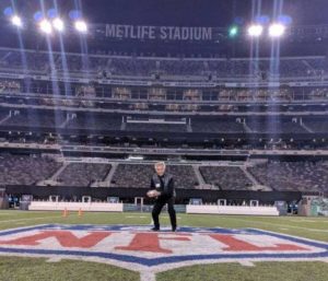 Maggiano, DiGirolamo and Lizzi throw passes for charity at Met Life Stadium for CRC of Bergen County