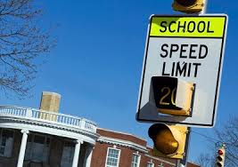 school zone speed limit sign