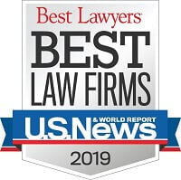 US News & World Report Best Lawyers & Law Firms of 2019 badge