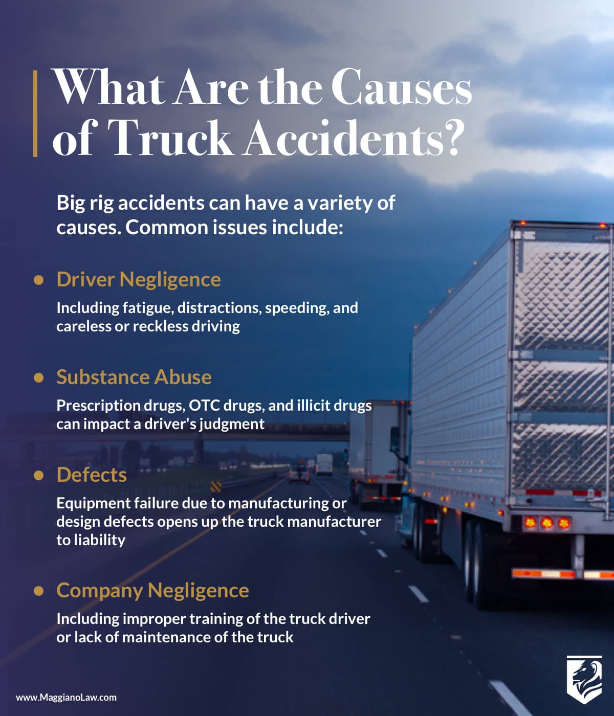 Common Causes of Truck Accidents | Maggiano, DiGirolamo and Lizzi