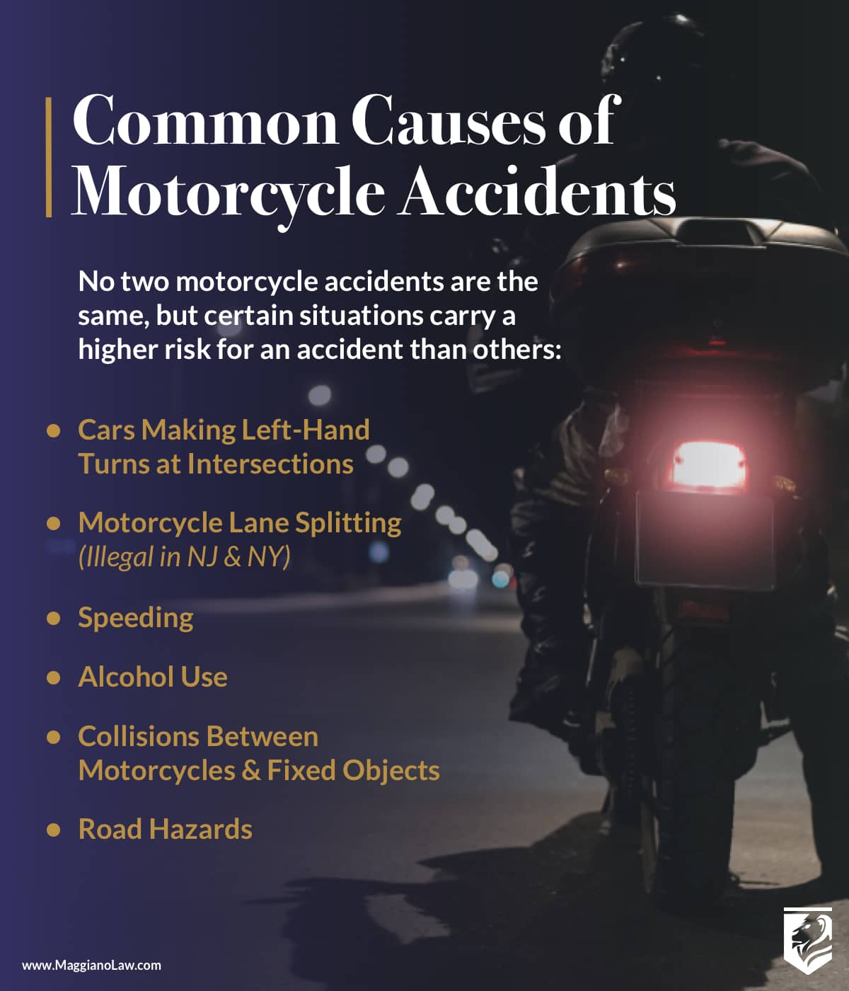 Top Motorcycle Accident Causes | Maggiano, DiGirolamo and Lizzi