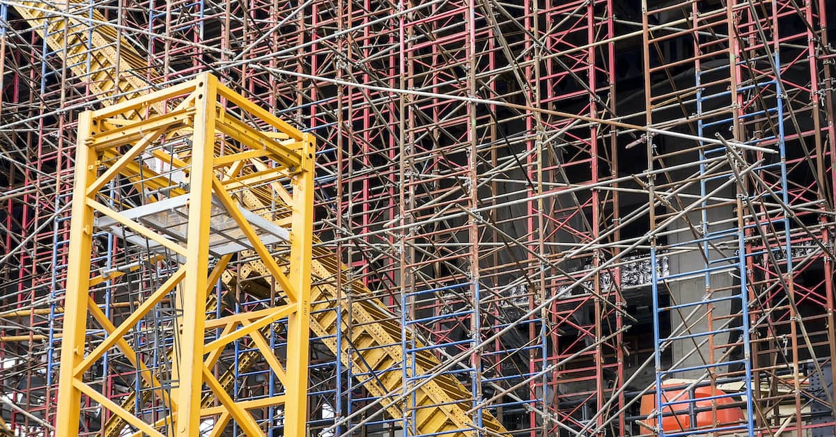 construction scaffolding in New York City