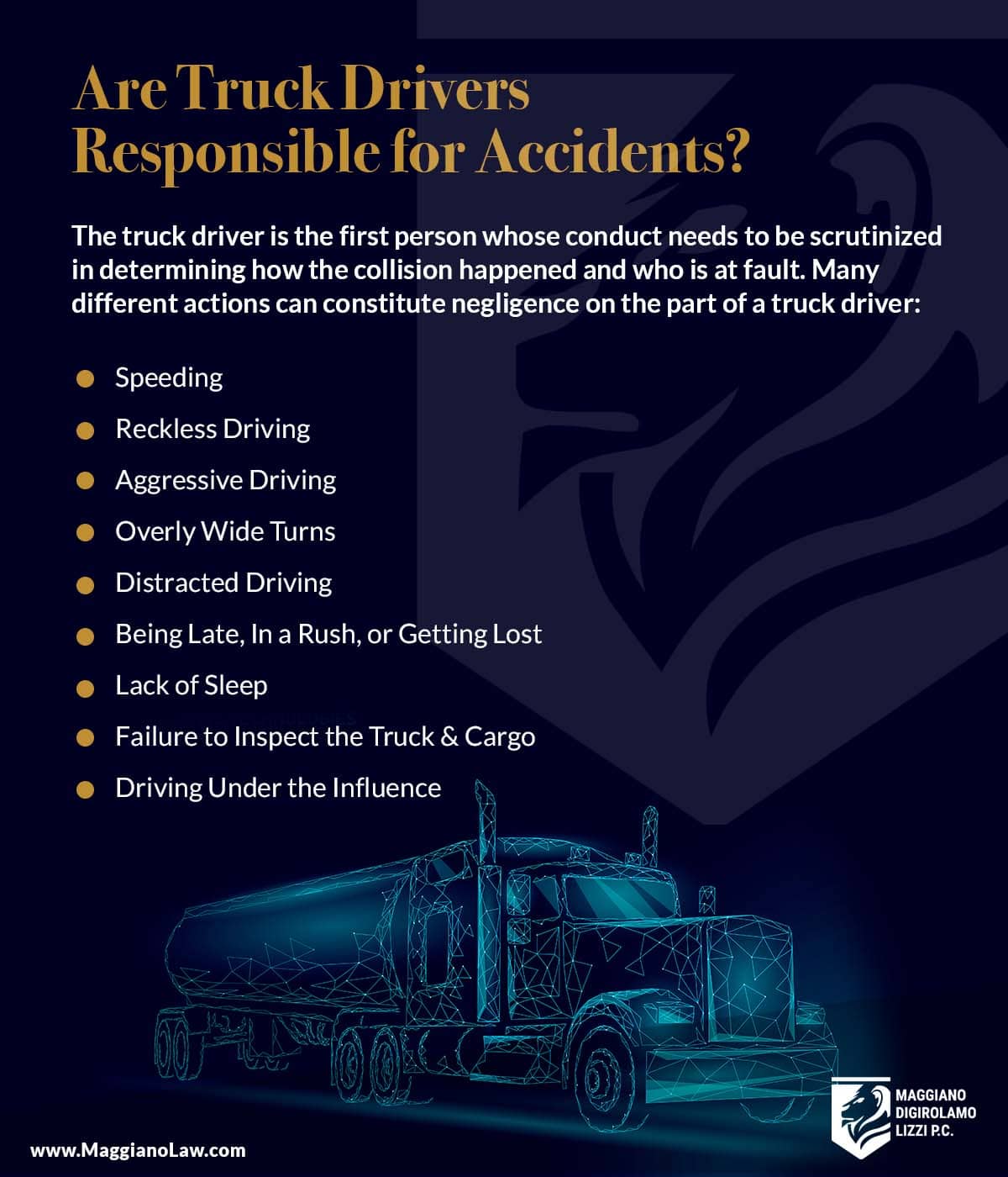 are truck drivers responsible for accidents?