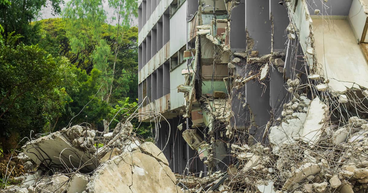 Partial structural collapse of a building. | Maggiano, DiGirolamo & Lizzi