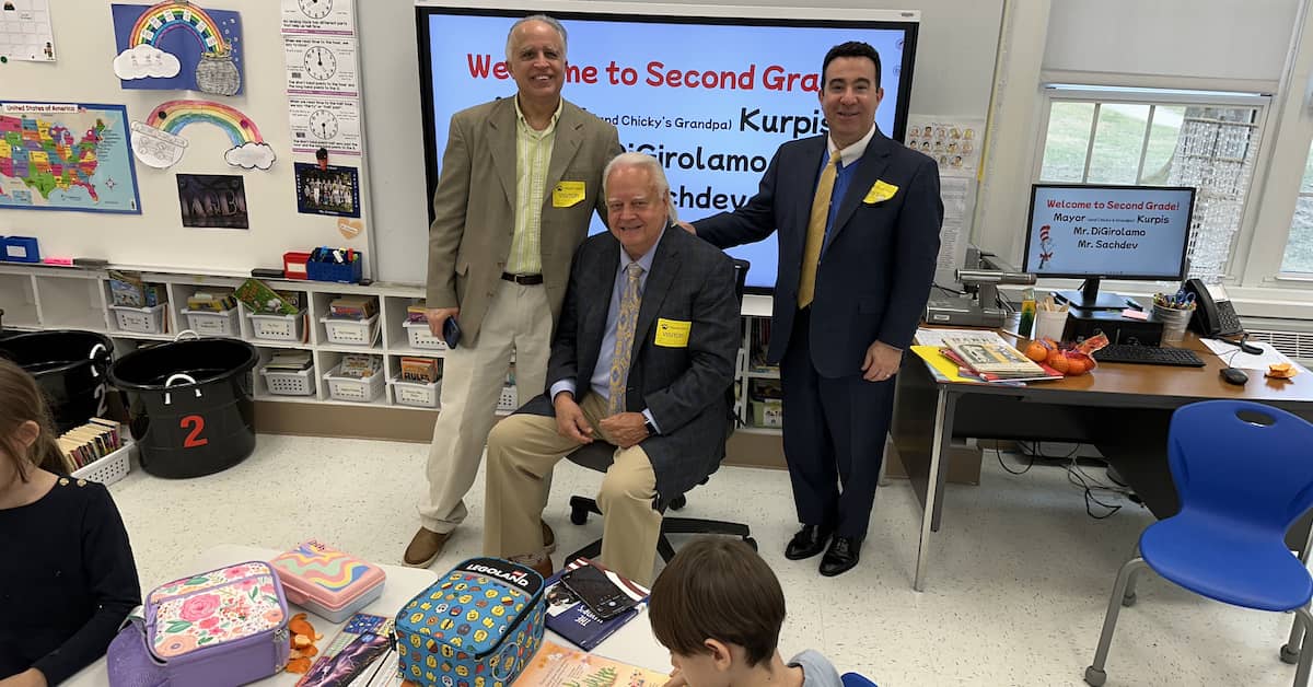 Chris DiGirolamo, Al Kurpis, and Ravi Sachdev at Wandell Elementary. | Maggiano, DiGirolamo & Lizzi