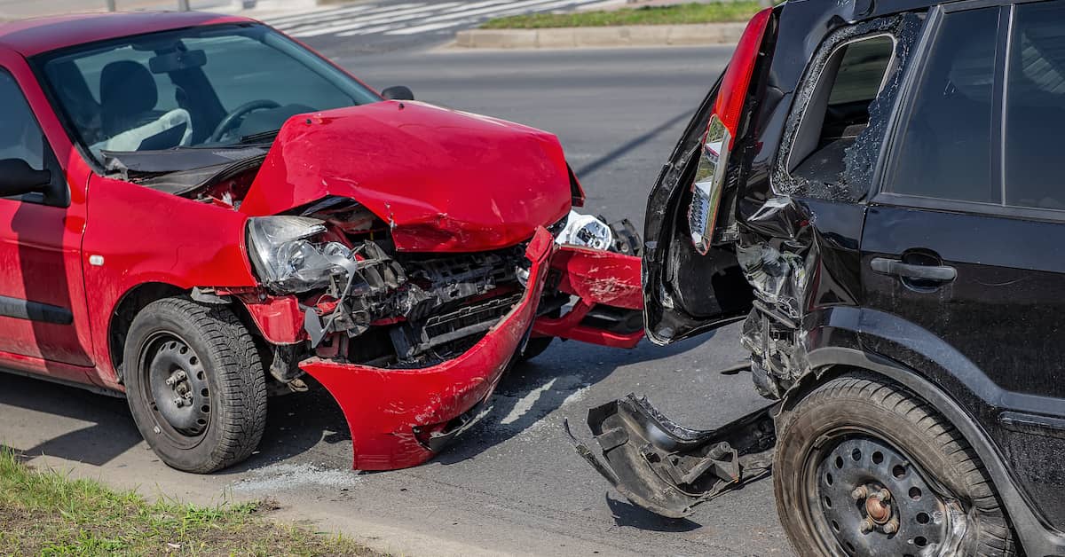 Two cars after rear-ended accident. | Maggiano, DiGirolamo & Lizzi