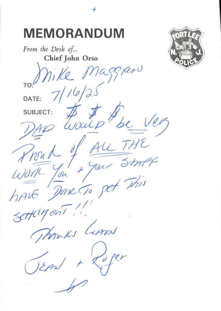 handwritten note from a catastrophic injury client helped by maggiano law