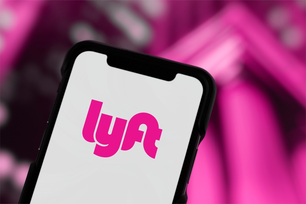 Lyft mobile app logo displayed on a smartphone screen
